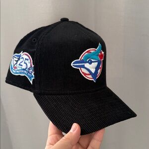 New Era Blue Jays black corduroy 25th season hat snapback